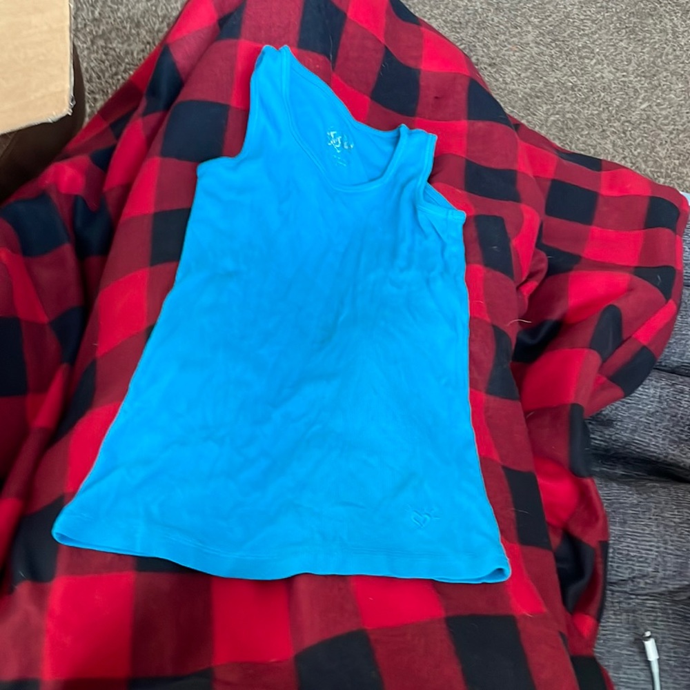 Blue justice tank top